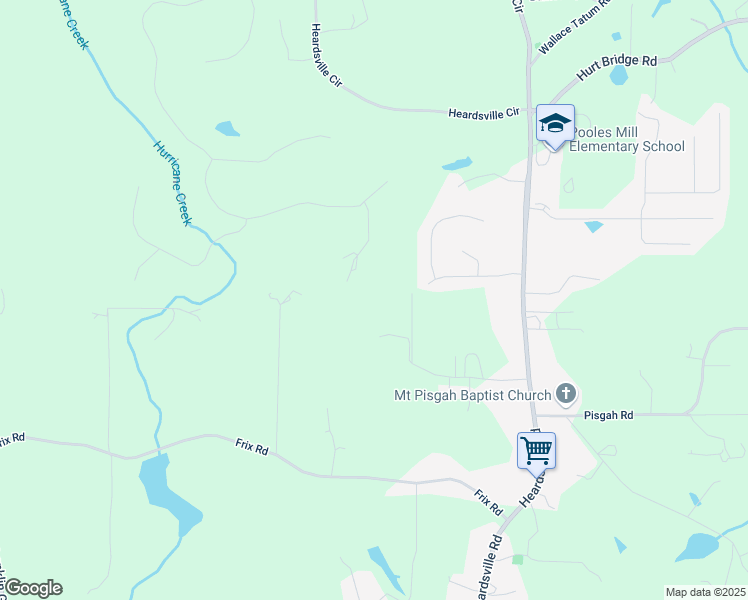 map of restaurants, bars, coffee shops, grocery stores, and more near 6960 Worley Road in Cumming