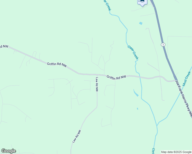 map of restaurants, bars, coffee shops, grocery stores, and more near Law Road Northwest in Bartow County