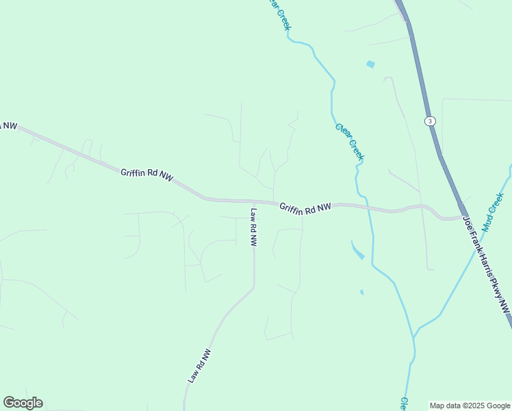 map of restaurants, bars, coffee shops, grocery stores, and more near Law Road Northwest in Bartow County