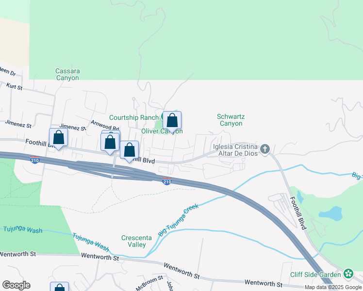 map of restaurants, bars, coffee shops, grocery stores, and more near 10035 Jimenez Street in Los Angeles