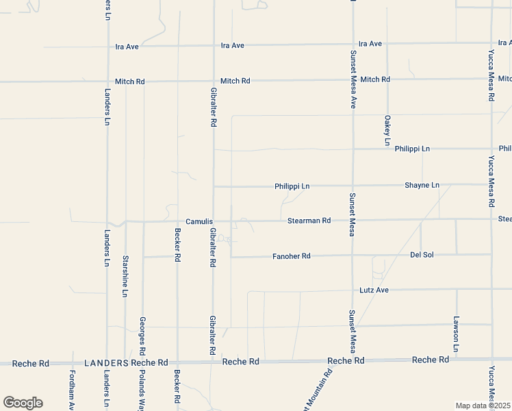 map of restaurants, bars, coffee shops, grocery stores, and more near Stearman Road in San Bernardino County
