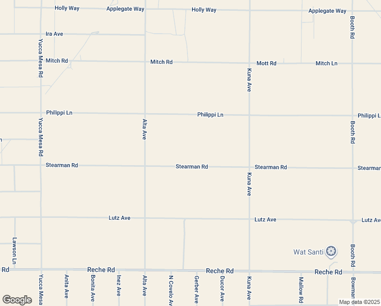map of restaurants, bars, coffee shops, grocery stores, and more near 59860 Stearman Road in Homestead Valley