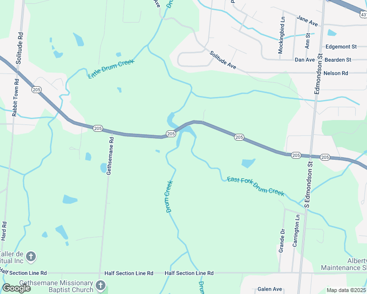 map of restaurants, bars, coffee shops, grocery stores, and more near 1845 Alabama 205 in Albertville