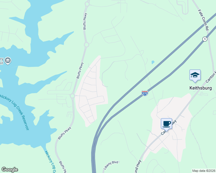 map of restaurants, bars, coffee shops, grocery stores, and more near 905 Old Vandiver Drive in Canton