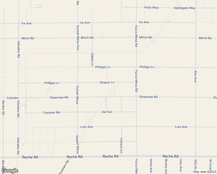 map of restaurants, bars, coffee shops, grocery stores, and more near 59125 Shayne Lane in Homestead Valley