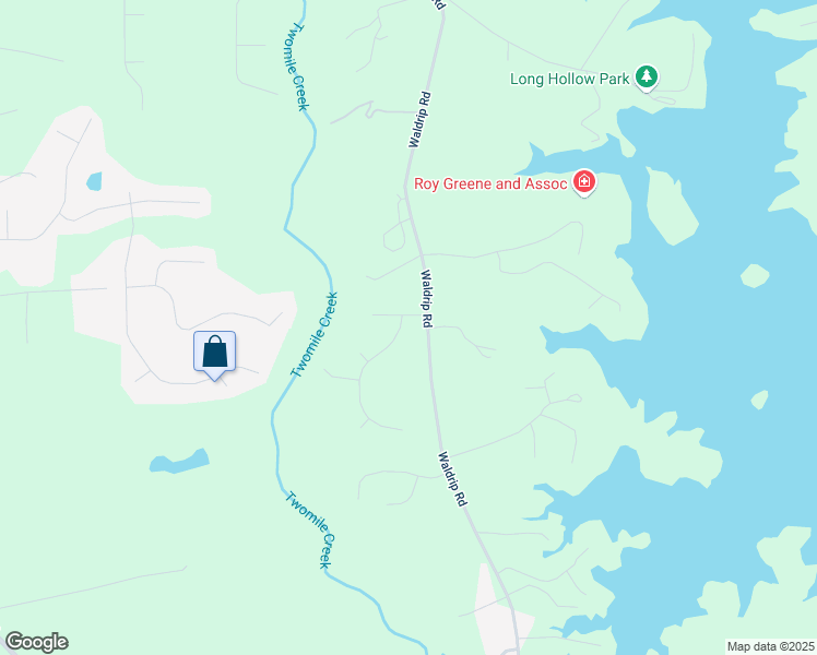 map of restaurants, bars, coffee shops, grocery stores, and more near 8795 Bay Creek Lane in Gainesville
