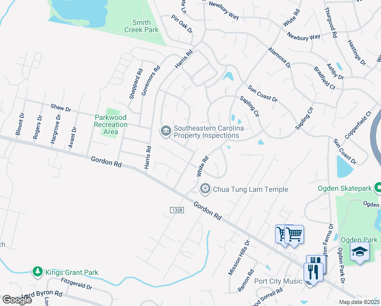 map of restaurants, bars, coffee shops, grocery stores, and more near 635 Indian Wells Way in Wilmington