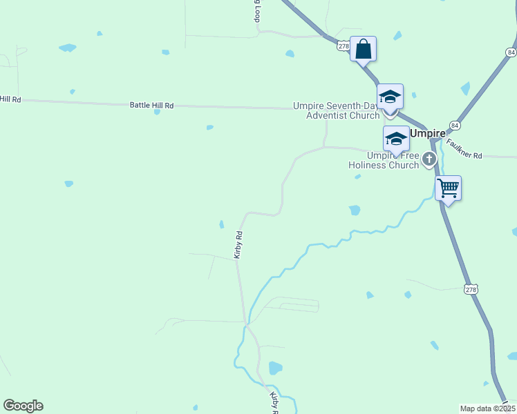 map of restaurants, bars, coffee shops, grocery stores, and more near 607 Kirby Road in Umpire