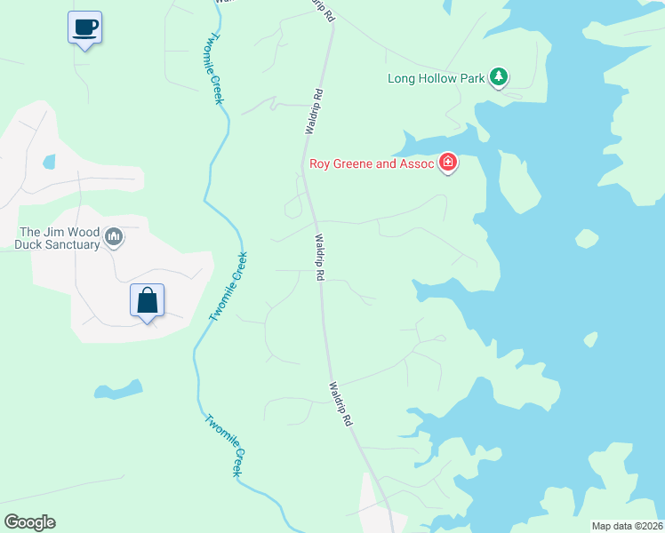map of restaurants, bars, coffee shops, grocery stores, and more near 8785 Waldrip Road in Gainesville