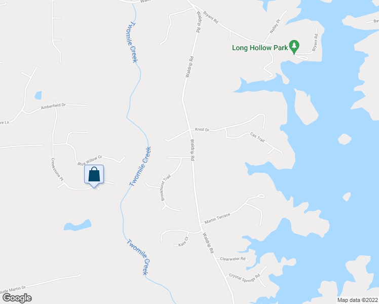map of restaurants, bars, coffee shops, grocery stores, and more near 8780 Bay Creek Lane in Gainesville