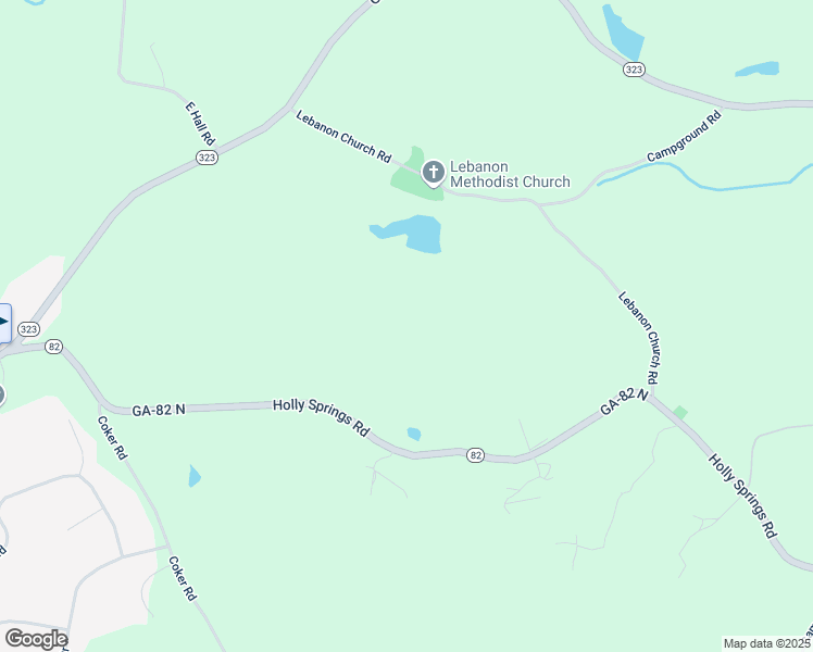 map of restaurants, bars, coffee shops, grocery stores, and more near 3748 Lebanon Church Road in Gillsville
