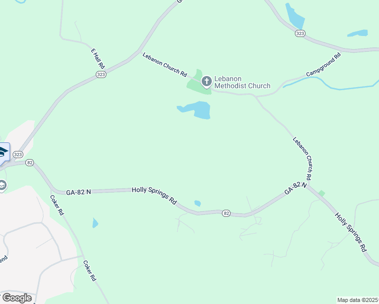 map of restaurants, bars, coffee shops, grocery stores, and more near 3748 Lebanon Church Road in Gillsville