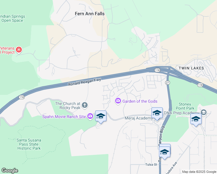 map of restaurants, bars, coffee shops, grocery stores, and more near 22317 Mission Circle in Los Angeles