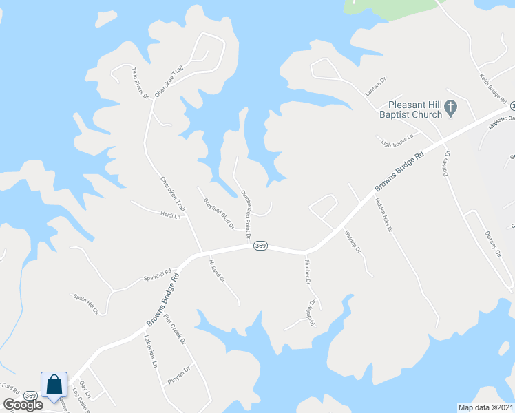map of restaurants, bars, coffee shops, grocery stores, and more near 4162 Cumberland Point Drive in Gainesville