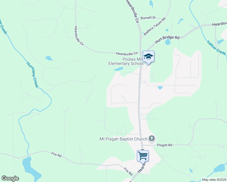map of restaurants, bars, coffee shops, grocery stores, and more near 7130 Farm House Lane in Cumming