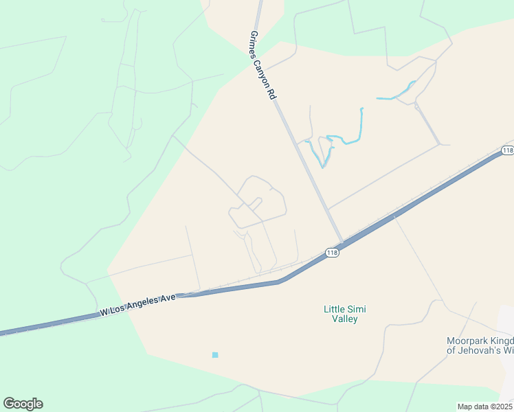 map of restaurants, bars, coffee shops, grocery stores, and more near Red Bluff Lane in Moorpark