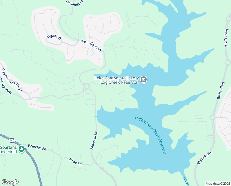 map of restaurants, bars, coffee shops, grocery stores, and more near 186 Sunshower Ridge in Canton