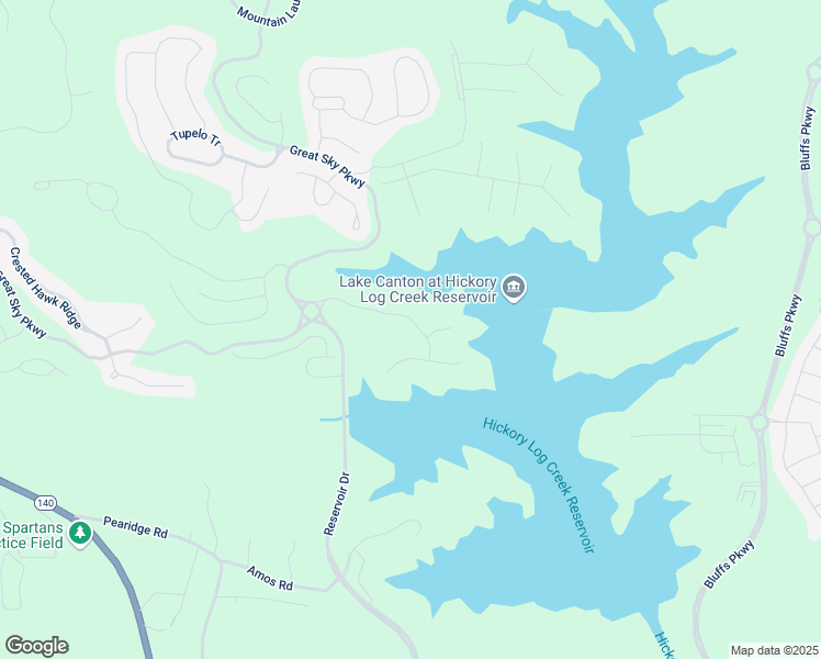 map of restaurants, bars, coffee shops, grocery stores, and more near 178 Sunshower Ridge in Canton