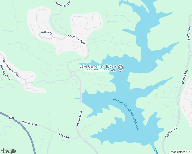 map of restaurants, bars, coffee shops, grocery stores, and more near 100 Sunshower Ridge in Canton