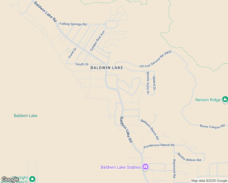 map of restaurants, bars, coffee shops, grocery stores, and more near 1510 Baldwin Lake Road in Big Bear
