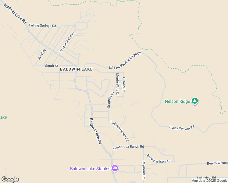 map of restaurants, bars, coffee shops, grocery stores, and more near 1553 Graphite Lane in Big Bear