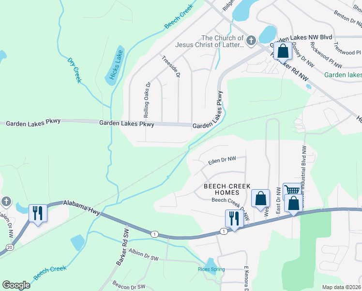 map of restaurants, bars, coffee shops, grocery stores, and more near 7 Savannah Place in Rome