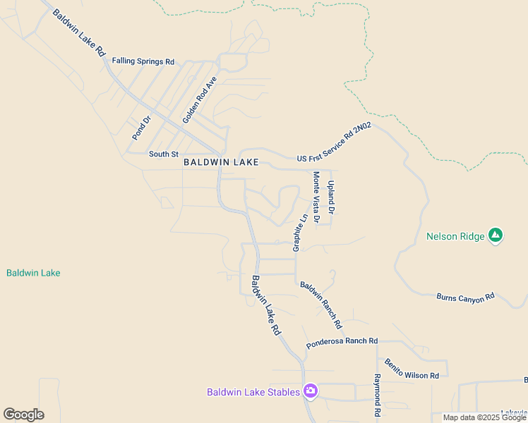 map of restaurants, bars, coffee shops, grocery stores, and more near 46178 Serpentine Drive in Big Bear