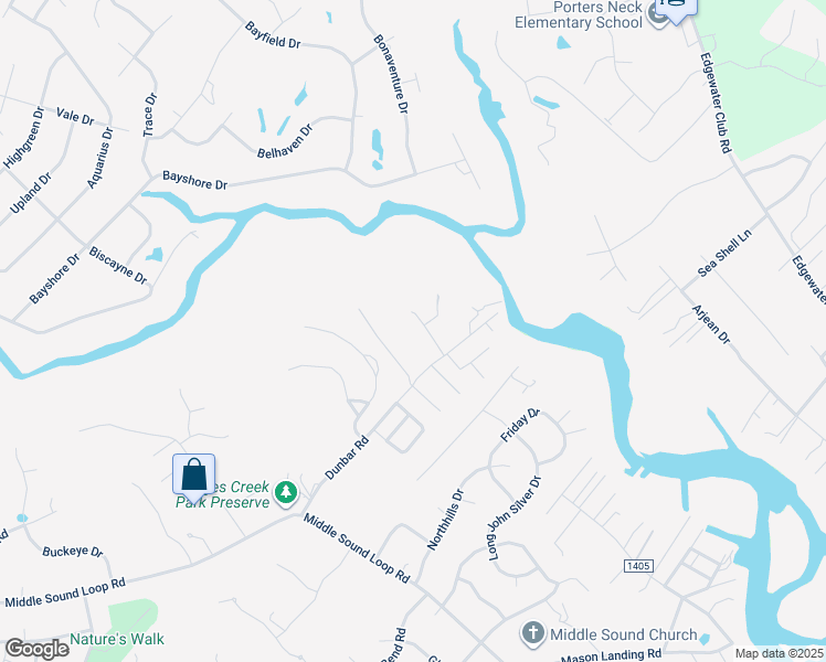 map of restaurants, bars, coffee shops, grocery stores, and more near 822 Bailey Harbor Lane in Wilmington