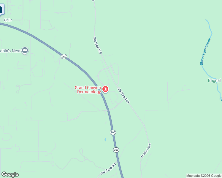 map of restaurants, bars, coffee shops, grocery stores, and more near 4855 Mountain Hollow Loop in Show Low