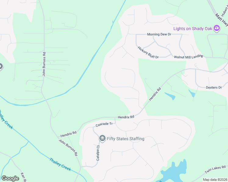 map of restaurants, bars, coffee shops, grocery stores, and more near 5975 Boulder Bluff Drive in Cumming