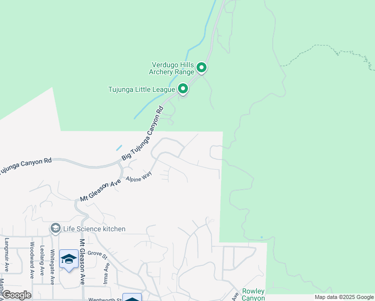 map of restaurants, bars, coffee shops, grocery stores, and more near 11591 Dellmont Drive in Los Angeles