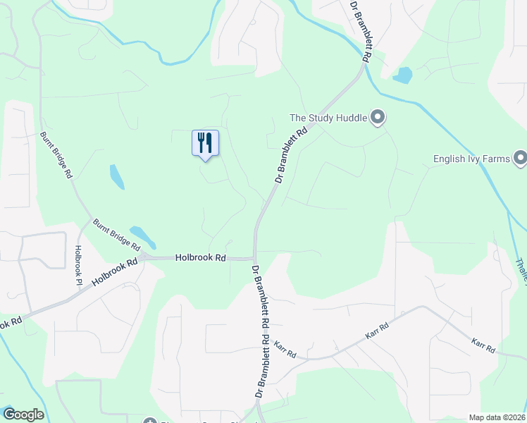 map of restaurants, bars, coffee shops, grocery stores, and more near 3610 Wake Robin Way in Cumming