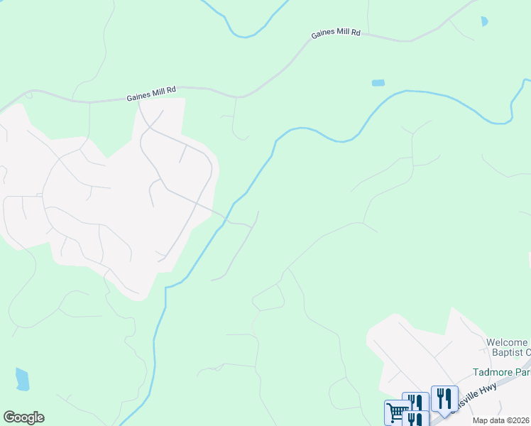 map of restaurants, bars, coffee shops, grocery stores, and more near 3307 Green Leaf Lane in Gainesville