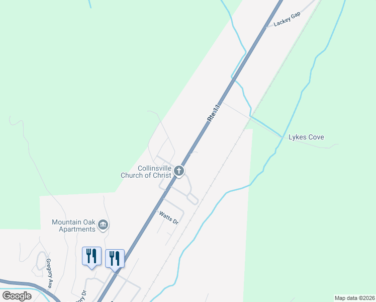 map of restaurants, bars, coffee shops, grocery stores, and more near 1055 North Valley Avenue in Collinsville