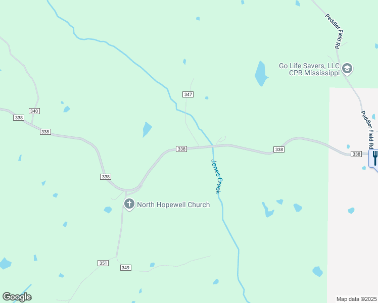map of restaurants, bars, coffee shops, grocery stores, and more near 26 County Road 338 in Taylor