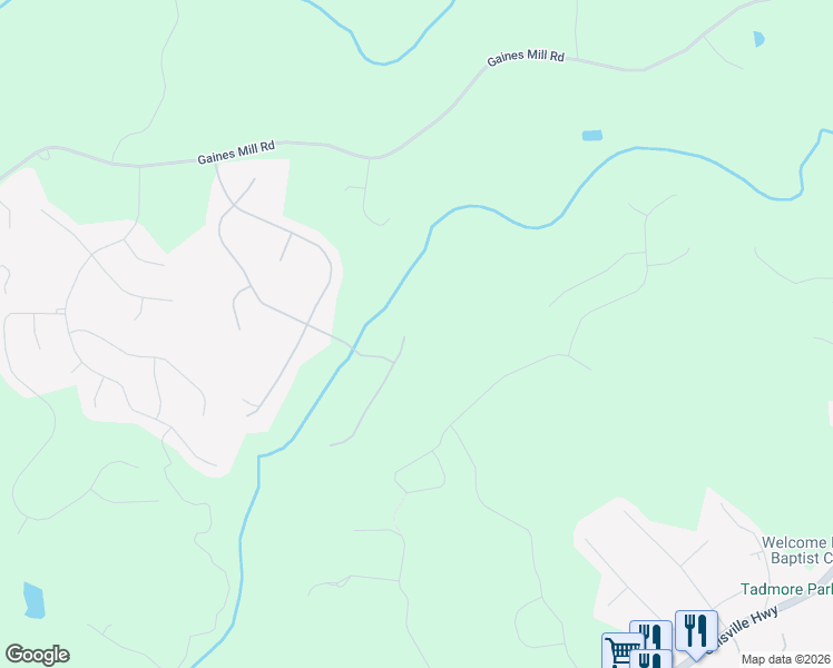 map of restaurants, bars, coffee shops, grocery stores, and more near 3307 Green Leaf Lane in Gainesville