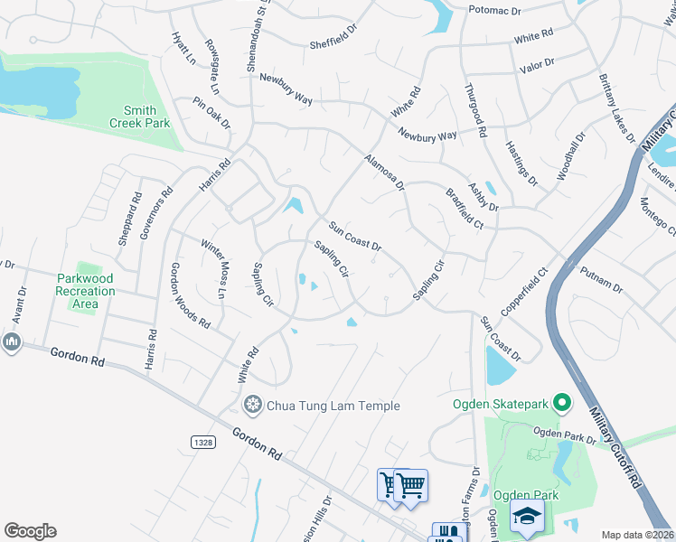 map of restaurants, bars, coffee shops, grocery stores, and more near 2518 Sapling Circle in Wilmington