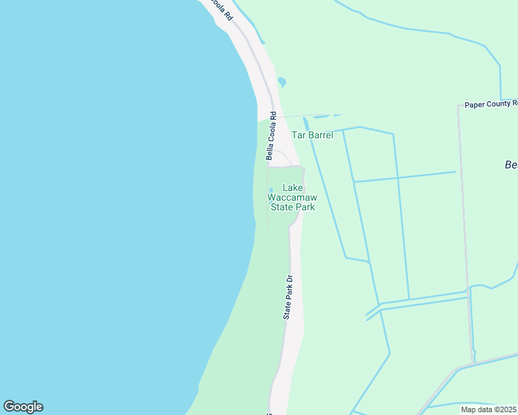map of restaurants, bars, coffee shops, grocery stores, and more near 2746 Bella Coola Road in Lake Waccamaw