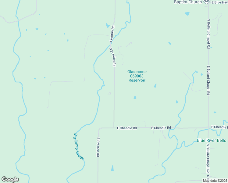 map of restaurants, bars, coffee shops, grocery stores, and more near 7844 South Preston Road in Tishomingo