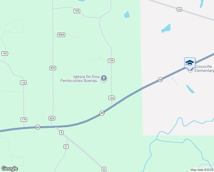 map of restaurants, bars, coffee shops, grocery stores, and more near 104 Country Cove Road in Crossville