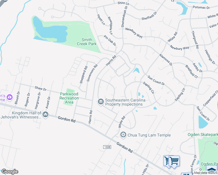 map of restaurants, bars, coffee shops, grocery stores, and more near 908 Riverbirch Drive in Wilmington