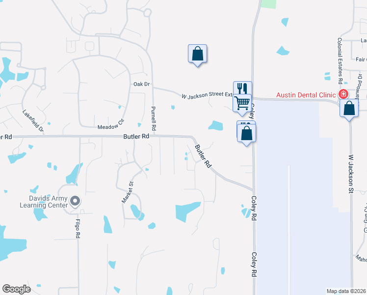 map of restaurants, bars, coffee shops, grocery stores, and more near 1200-1498 Rowan Oak in Tupelo