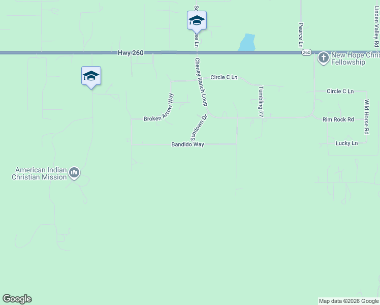 map of restaurants, bars, coffee shops, grocery stores, and more near 6693 Bandido Way in Show Low
