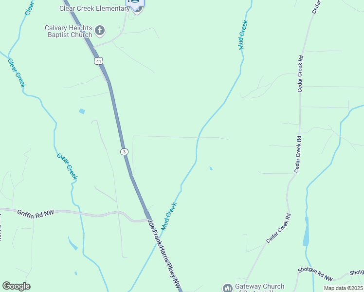 map of restaurants, bars, coffee shops, grocery stores, and more near 24 Fossetts Cove Northwest in Cartersville