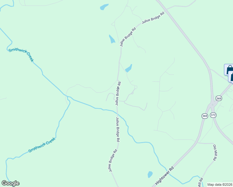 map of restaurants, bars, coffee shops, grocery stores, and more near 1271 Julius Bridge Road in Ball Ground