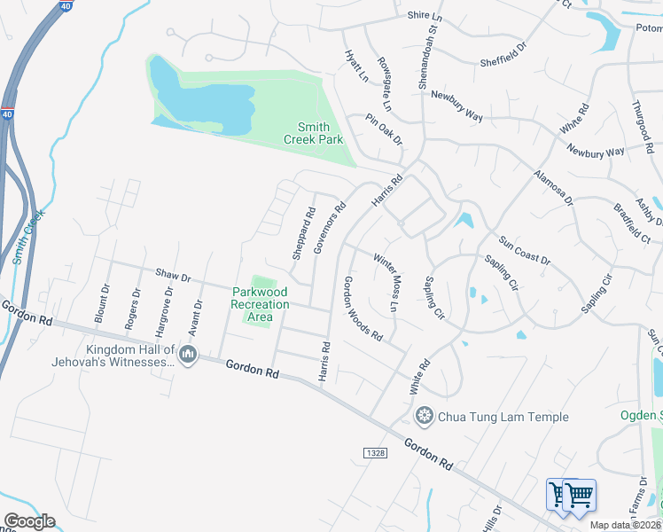 map of restaurants, bars, coffee shops, grocery stores, and more near 413 Harris Road in Wilmington