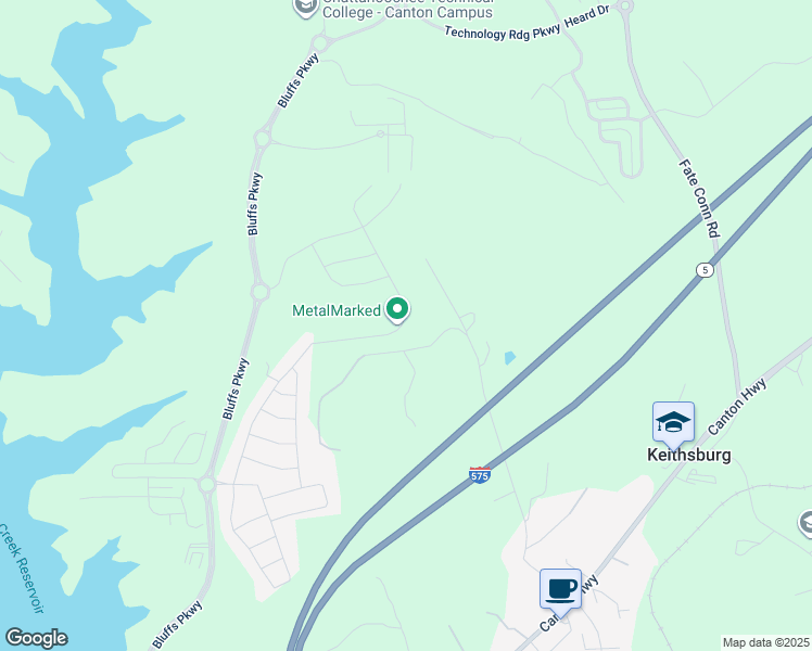 map of restaurants, bars, coffee shops, grocery stores, and more near 169 Hickory Bluffs Parkway in Holly Springs
