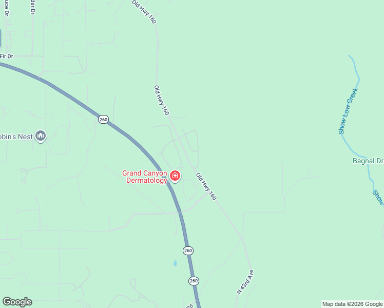 map of restaurants, bars, coffee shops, grocery stores, and more near 3931 North Eagles Creek Drive in Show Low