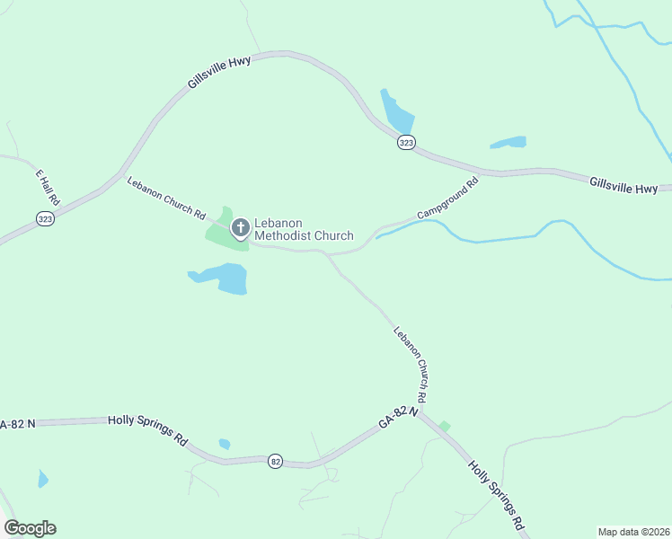 map of restaurants, bars, coffee shops, grocery stores, and more near 3815 Lebanon Church Road in Gillsville