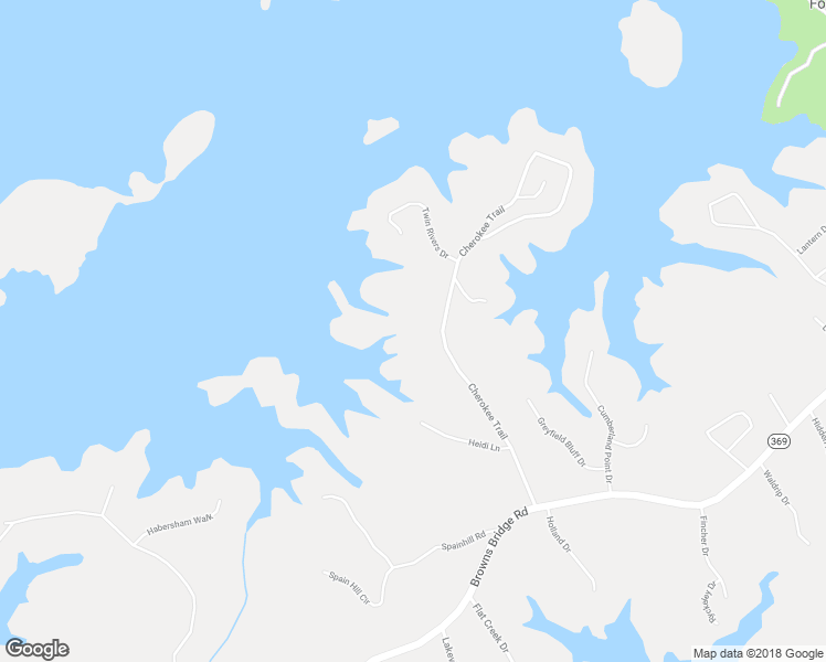 map of restaurants, bars, coffee shops, grocery stores, and more near 4253 Cherokee Trail in Gainesville